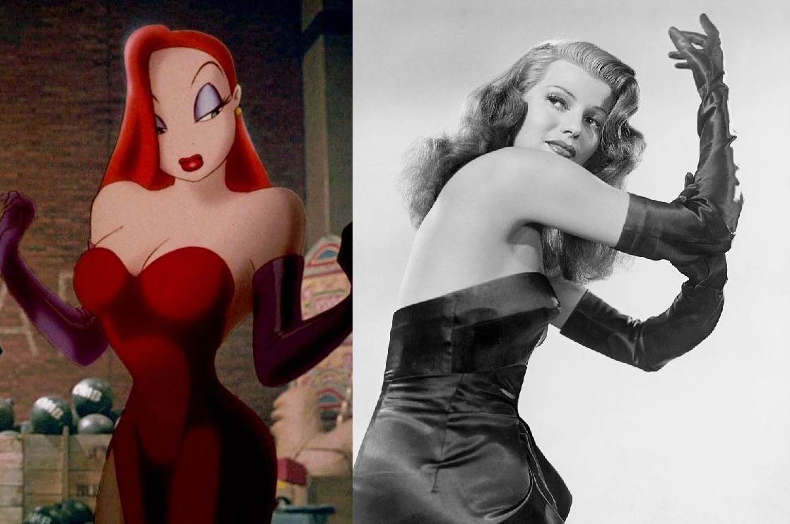 Jessica Rabbit és Rita Hayworth a Gildában (fotó: George Rinhart/Corbis via Getty Images-disney.fandom.com)