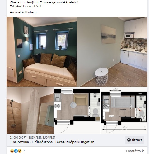 Lakókocsi méretű lakást árulnak Pesten - nem semmi áron