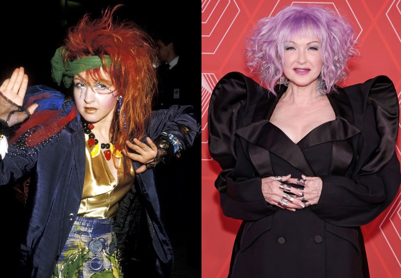 Cyndi Lauper a nyolcvanas években és napjainkban