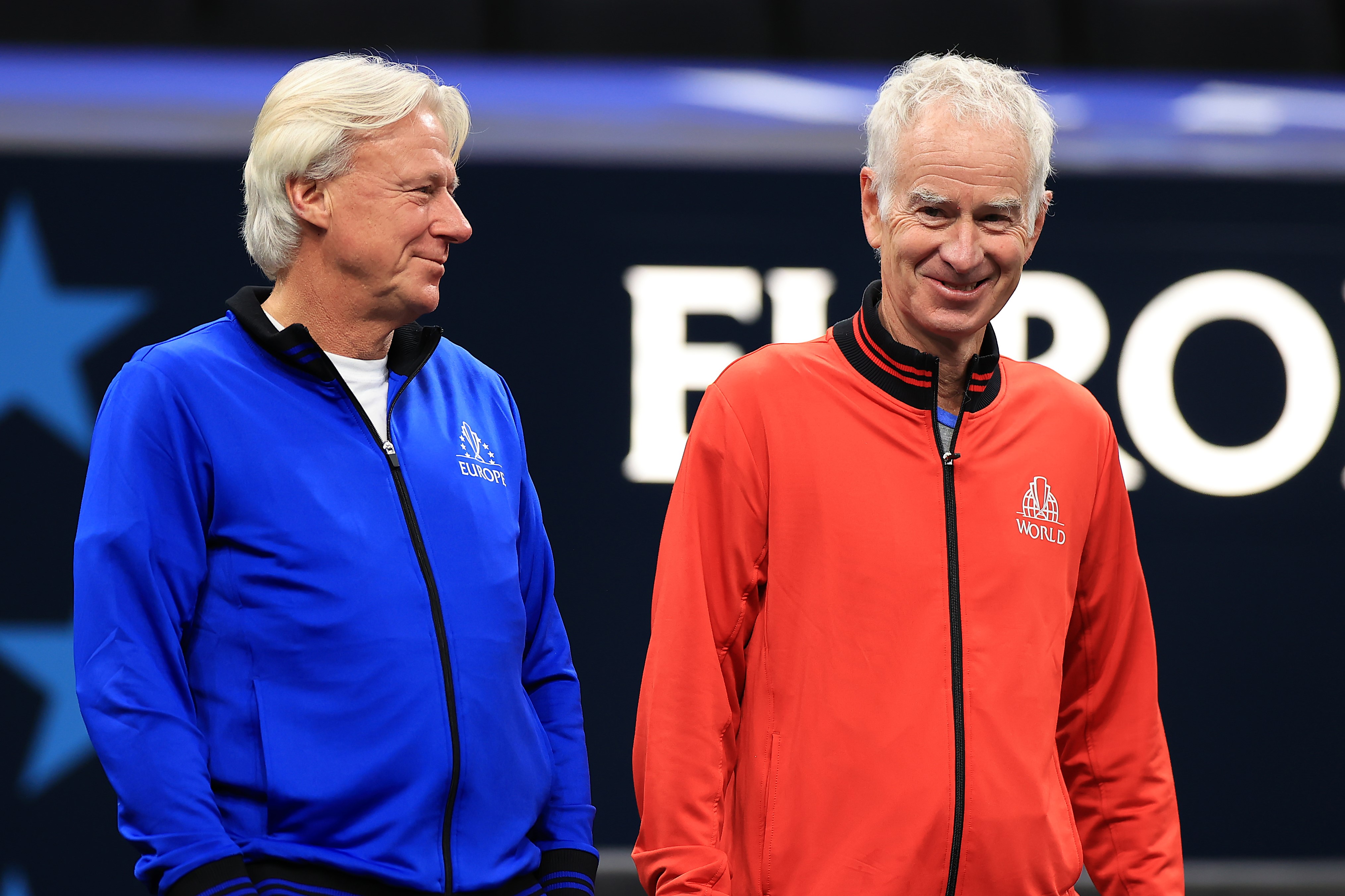 Björn Borg és John McEnroe 2021- szeptember 23-án.