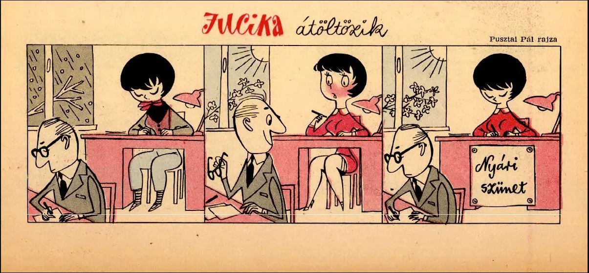 Jucika átöltözik (forrás: Ludas Matyi)