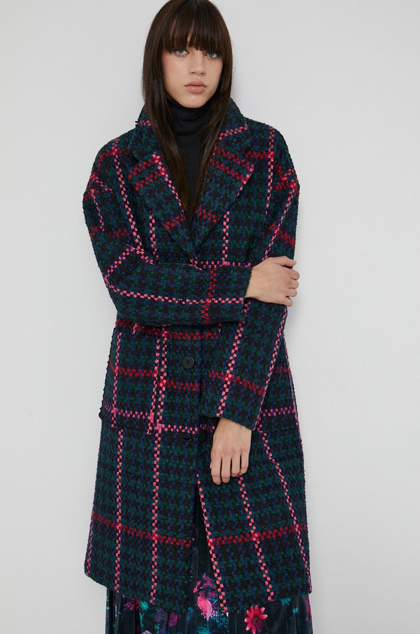 Medicine kockás szövet kabát