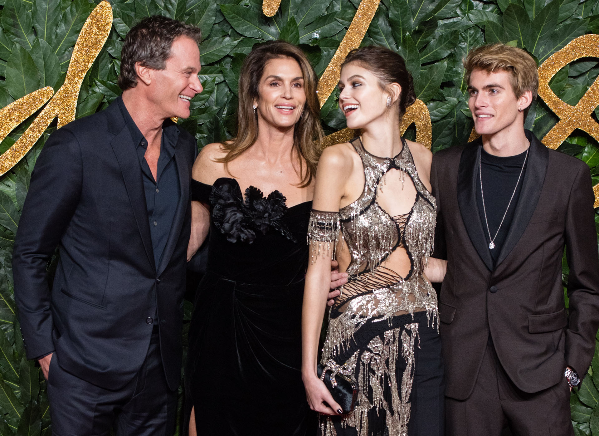 Rande Gerber, Cindy Crawford, Kaia Gerber és Presley Gerber