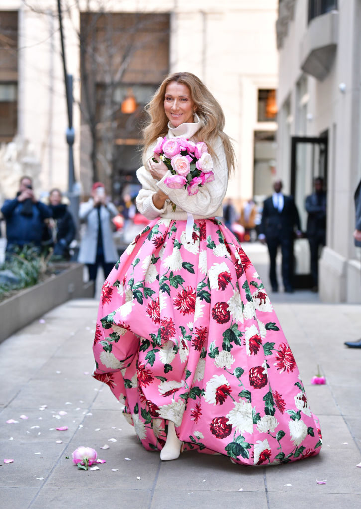Celine Dion virágokkal