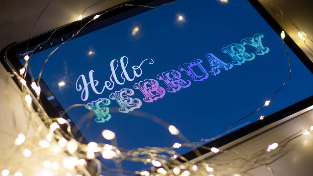 Hello február felirat