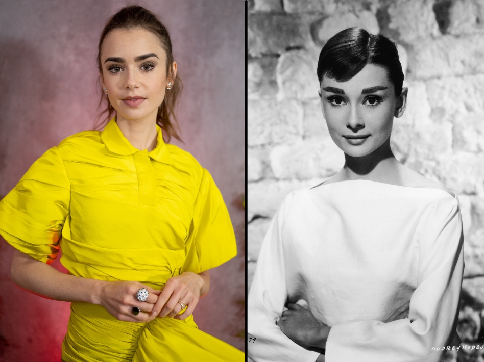 Lily Collins és Audrey Hepburn