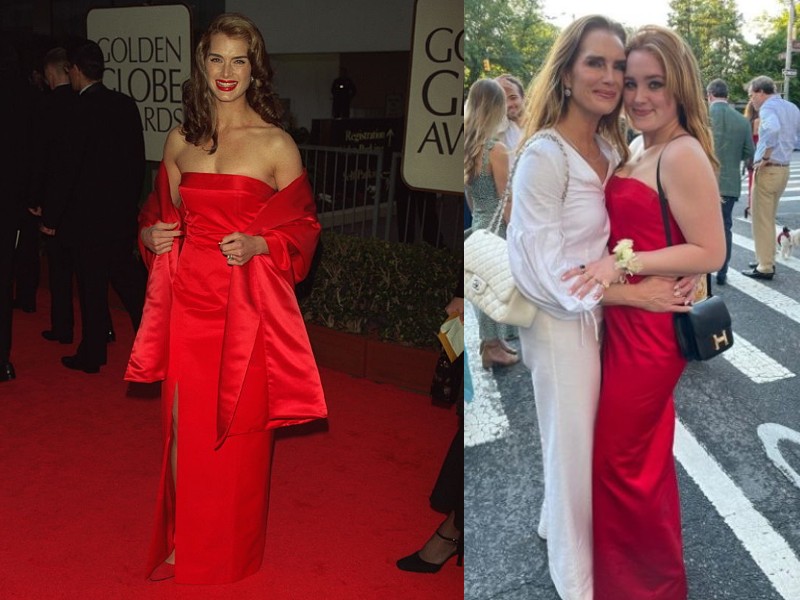 Brooke Shields lánya, Rowan anyja ruhájában iskolabálozott