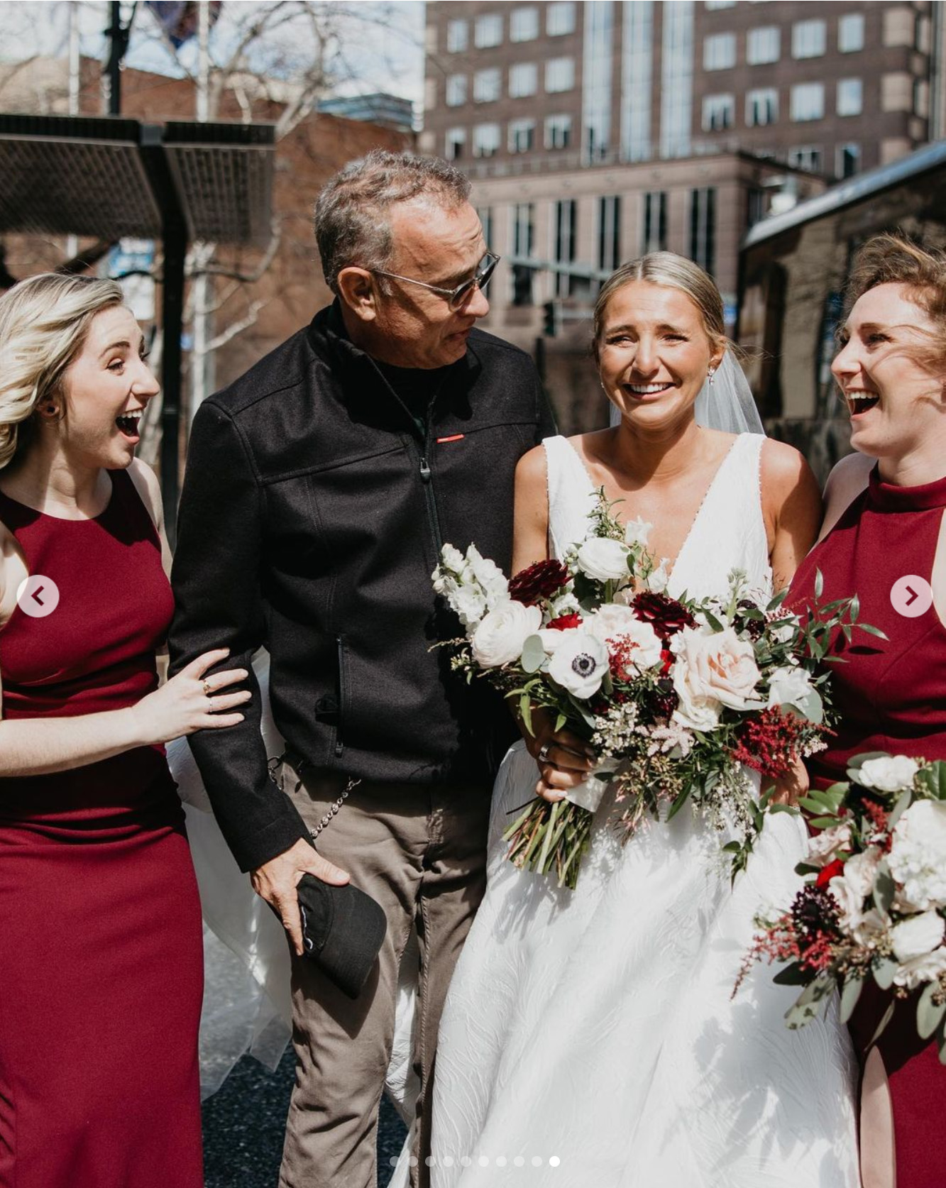 Tom Hanks esküvői fotózáson