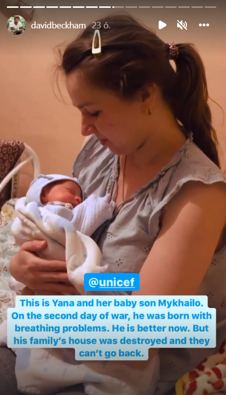 Ukrán anyuka és gyermeke