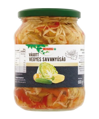 Vegyes vágott savanyúság, amelyet visszahívott a Spar