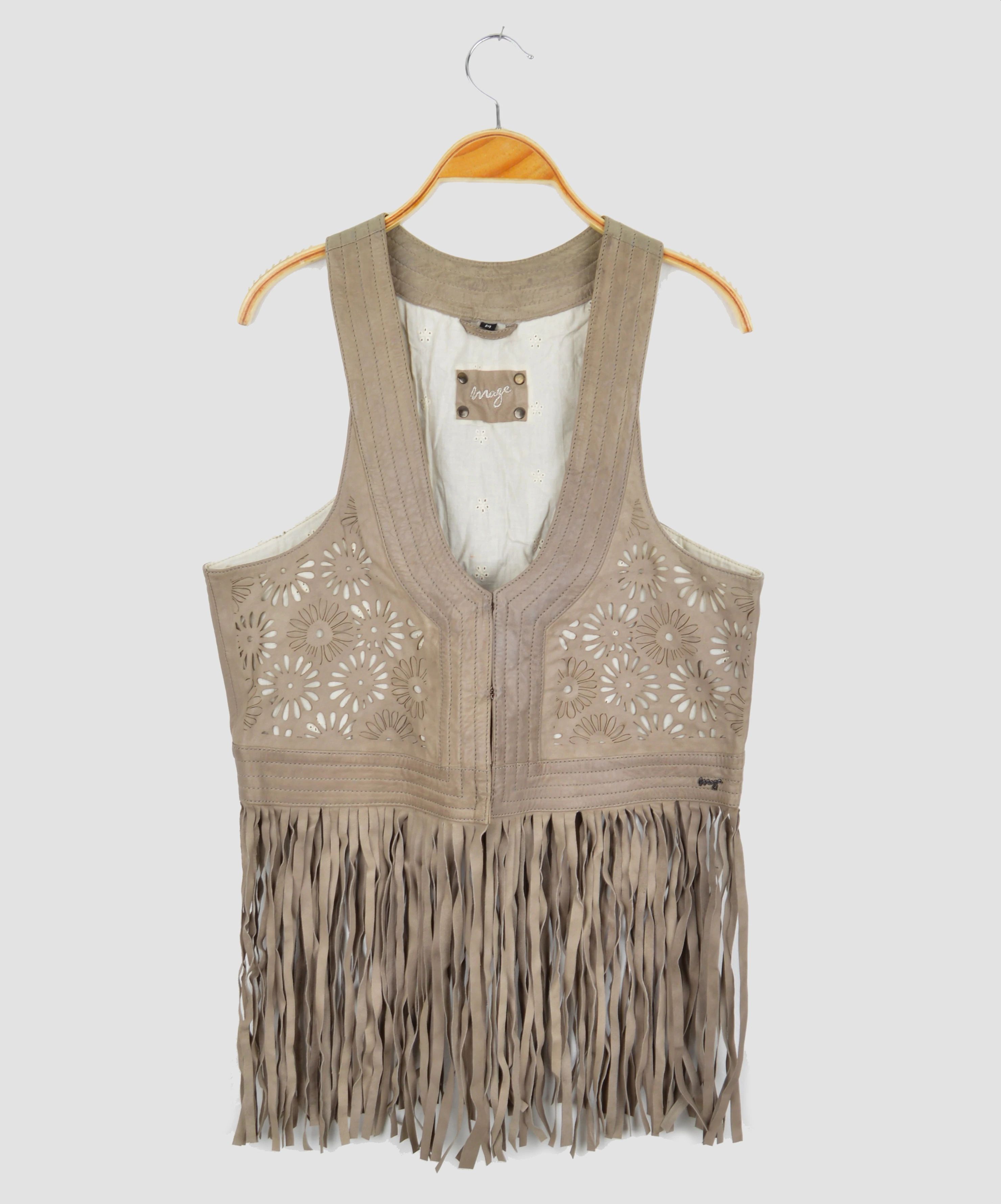 Vintage bőrmellény rootokkal - Szputnyik Shop