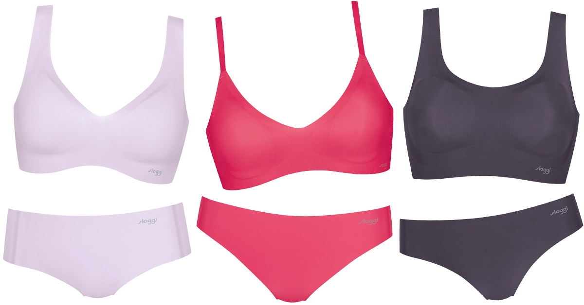 Halványlila, pink és sötétlila fehérneműk a Sloggi Zero Feel legújab kollekciójából. 