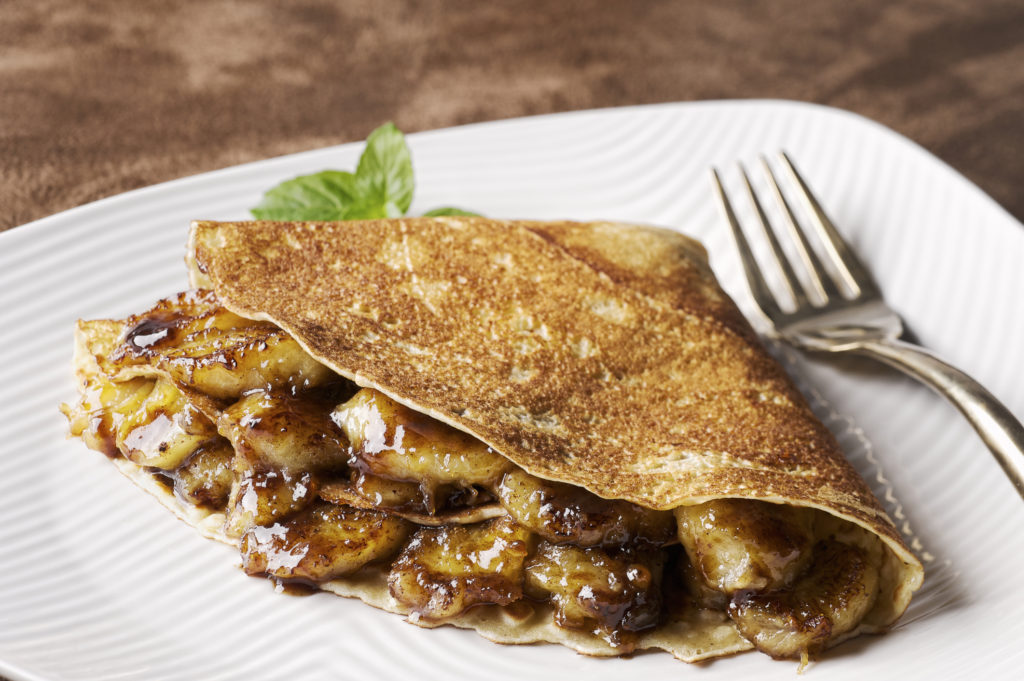 Palacsinta karamellizált banánnal