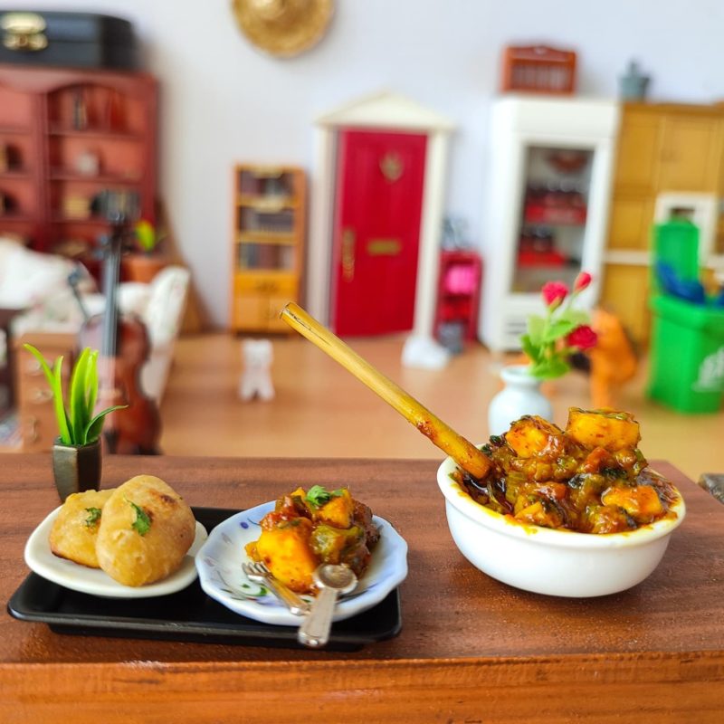 Miniatűr konyhák és valódi ételek