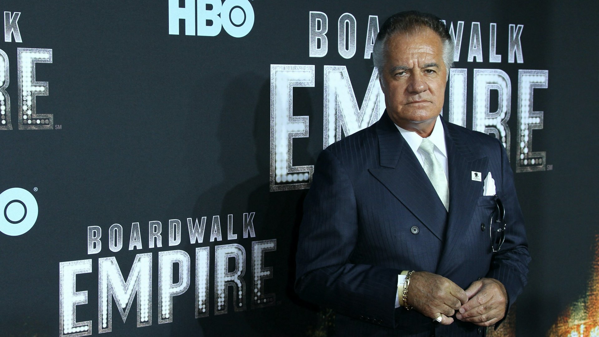 Tony Sirico színész a Boardwalk Empire premierjén a New York-i Ziegfeld Színházban 2010. szeptember 15-én