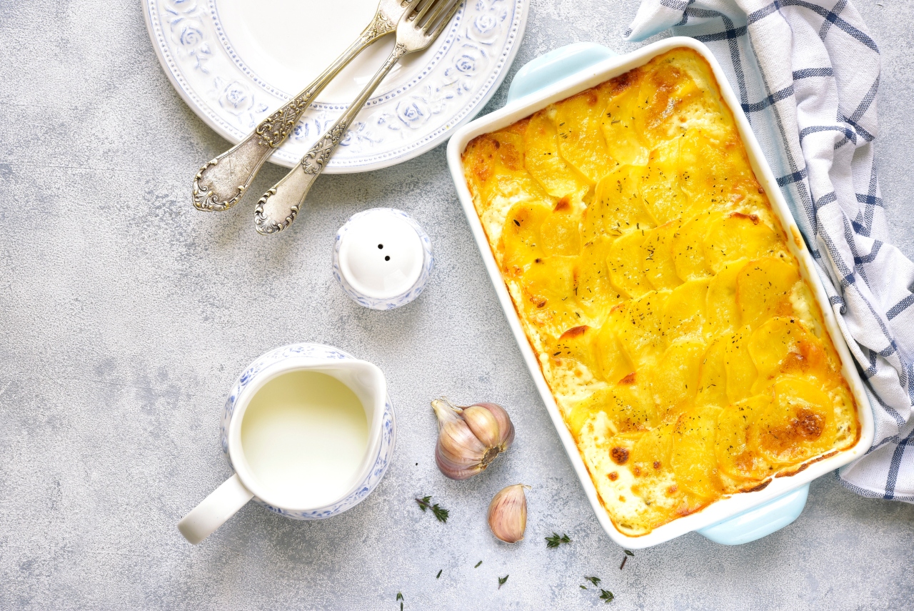 tejszínes krumpli jénai edényben