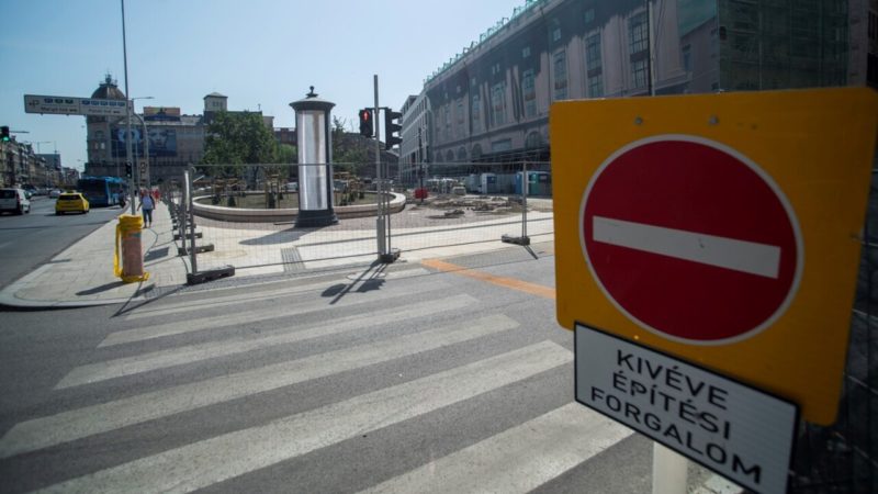 Blaha Lujza tér felújítási munkálatai