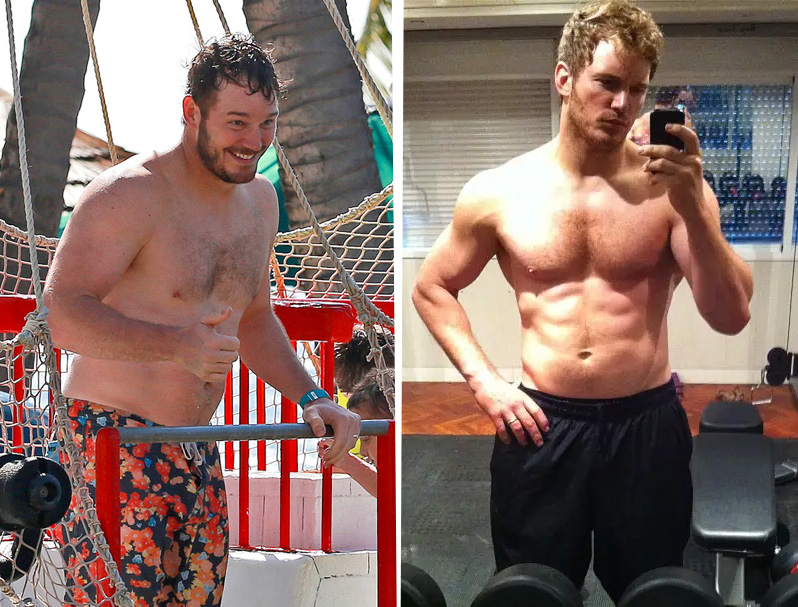 Chris Pratt Marvel szuperhős gyúrás testedzés