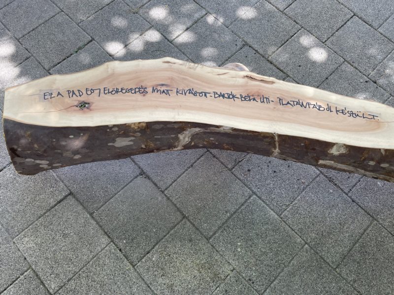 Farönk installáció a Tranzit Art Café előtt