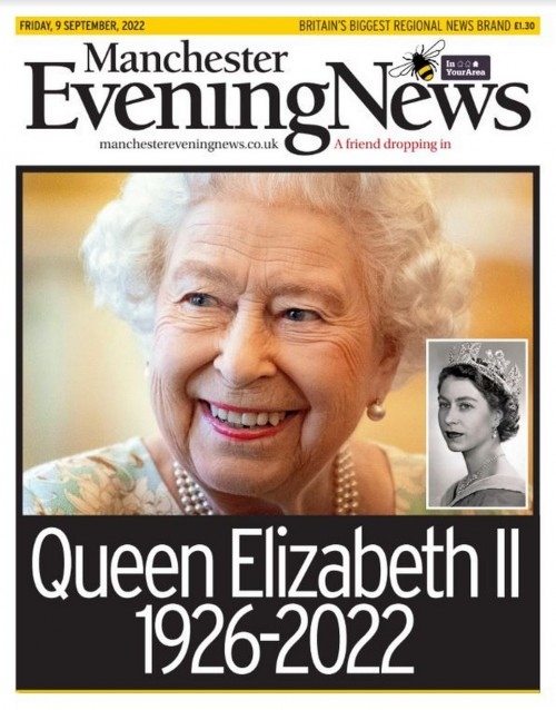 Machester Evening News II. Erzsébet címlap