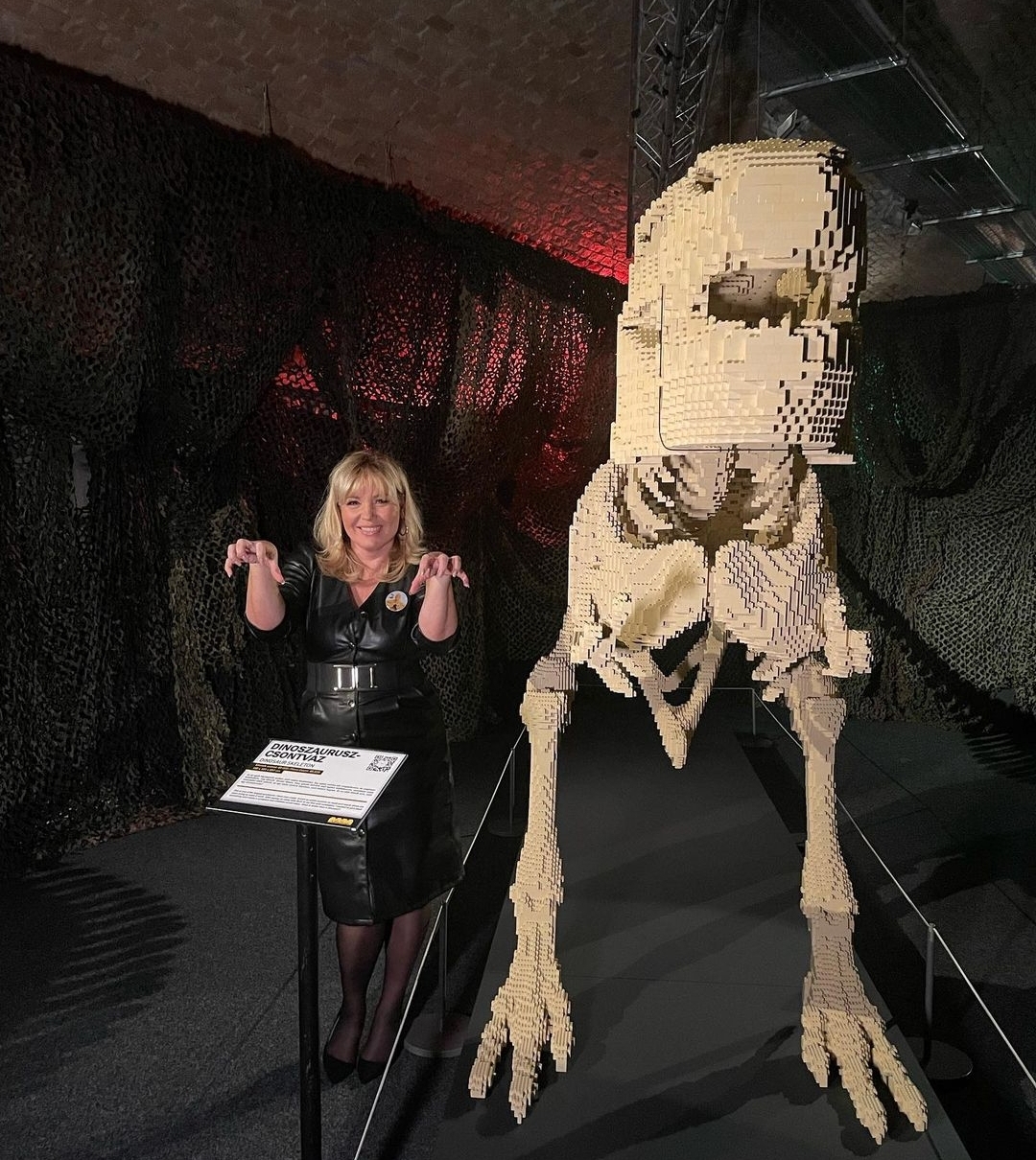 Liptai Claudia a The Art Of The Brick LEGO művészeti kiállítás megnyitóján