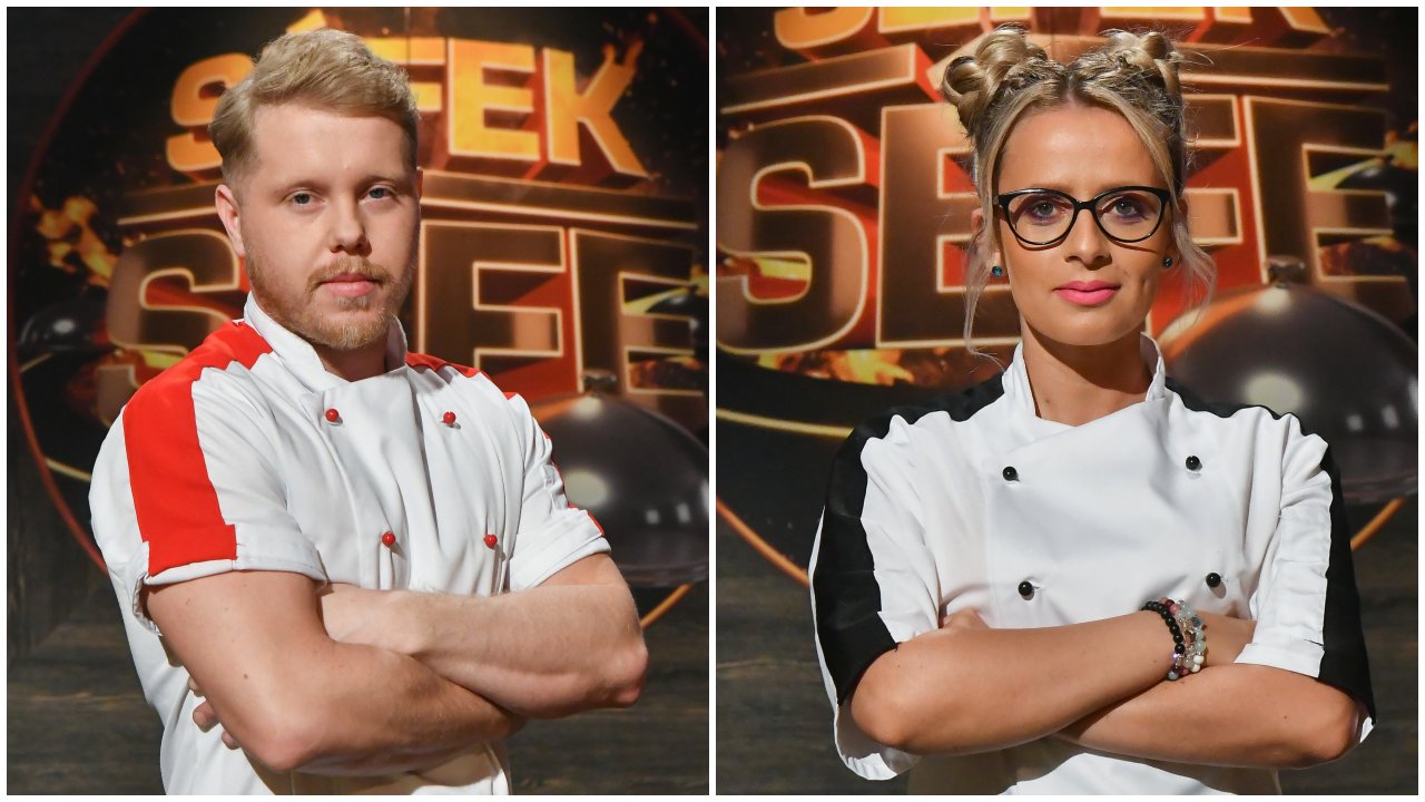 A montázson Papp Béla és Pereszlényi Alexandra a Séfek Séfe műsorban