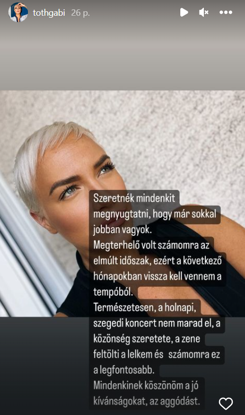 Tóth Gabi insta-sztori