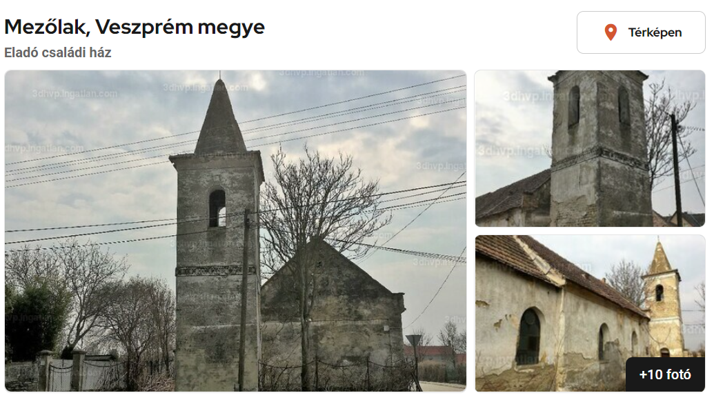 11 millióért árulnak egy templomot Mezőlakon