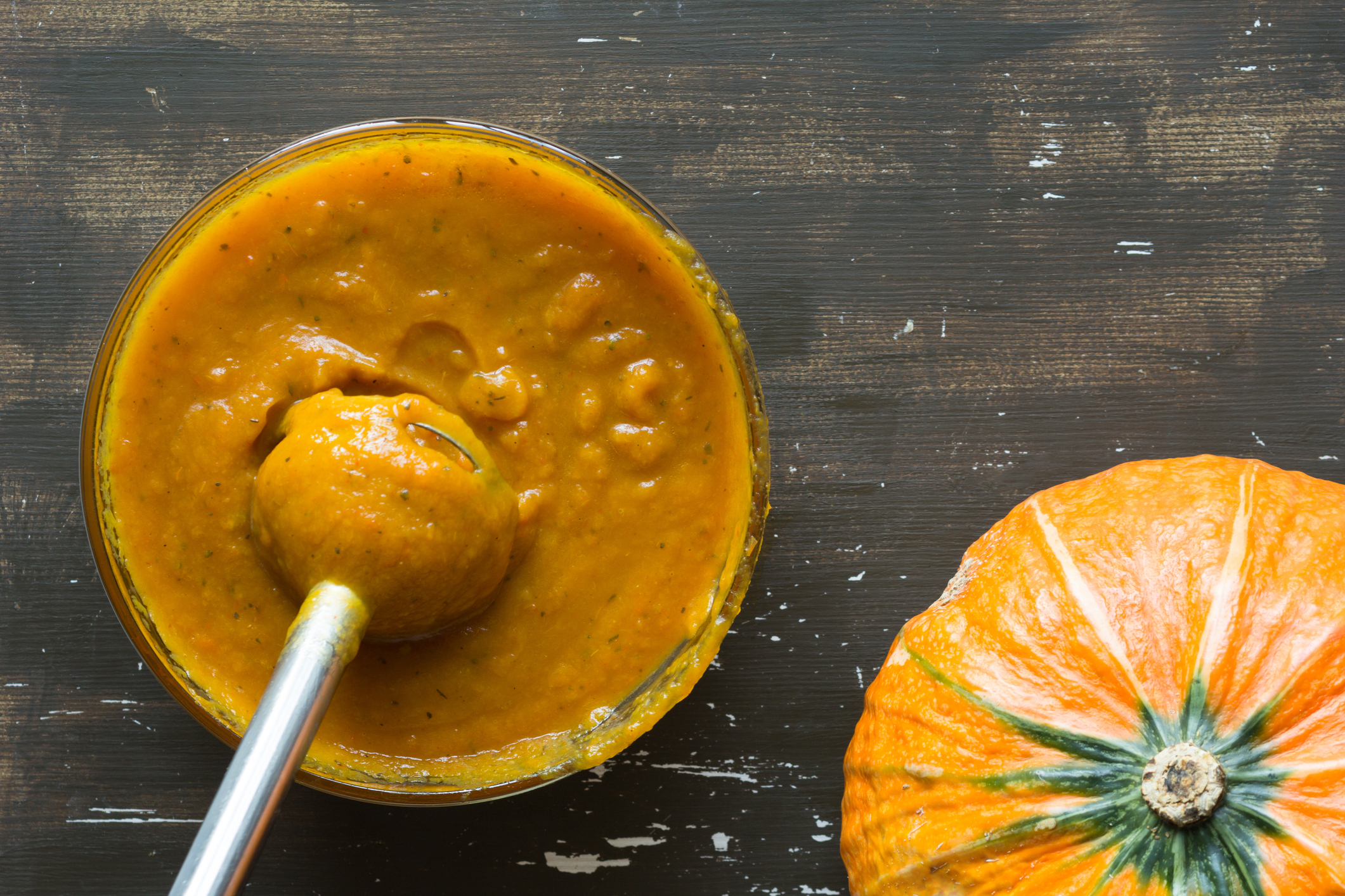 Sütőtökpüré, botmixer, sütőtök