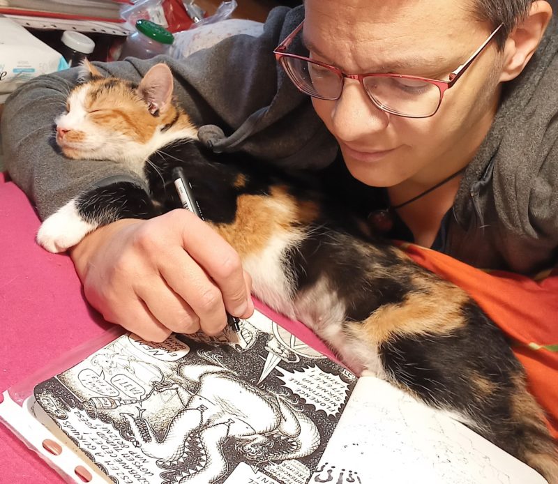 Vanda ma is rajzol (Fotó: Germán Vanda)