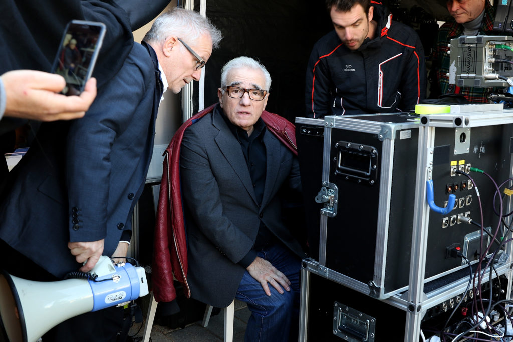 Martin Scorcese a La sortie de l'usine c. francia rövidfilm forgatásán (Fotó: Pierre Suu/WireImage)