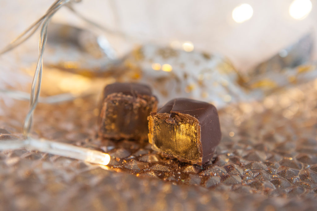 Bonbonetti alma-körte zselés szaloncukor étcsokoládbevonat 