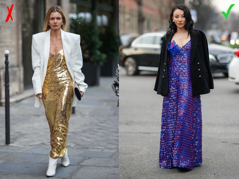 Flitteres ruhák viselése