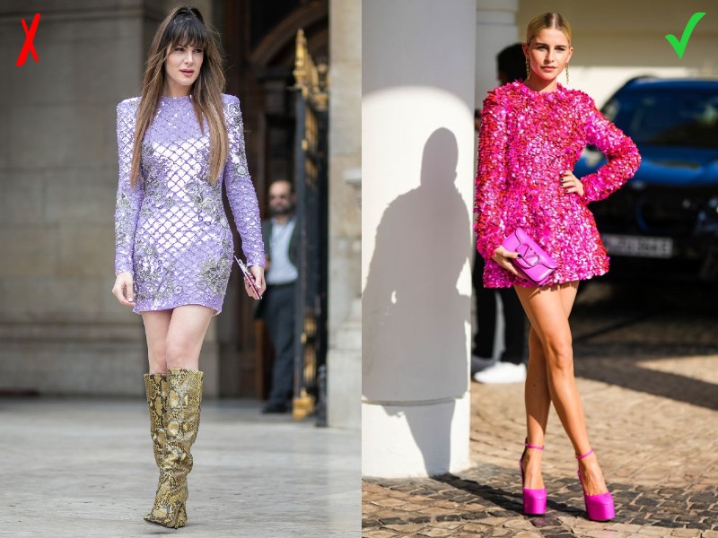 Flitteres ruhák viselése