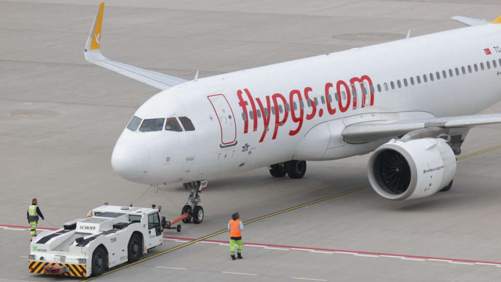 A Pegasus Airlines egyik gépe Berlinben