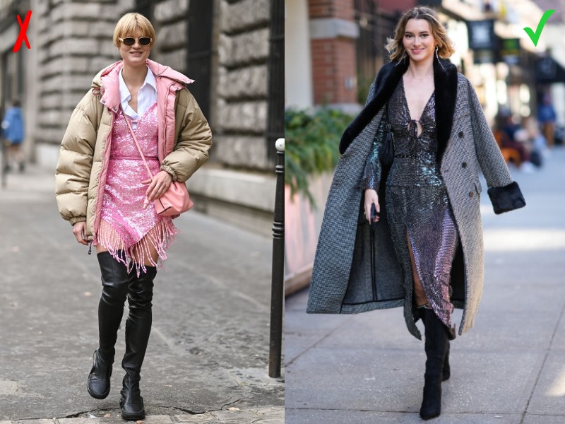 Flitteres ruhák viselése