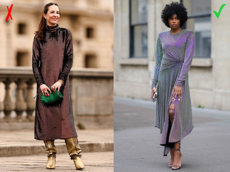 Flitteres ruhák viselése