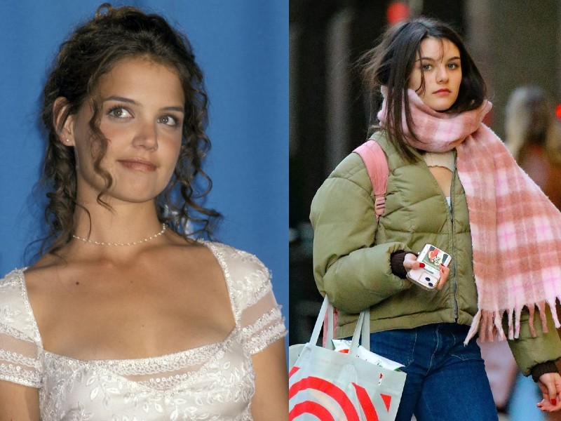 A tinédzser Katie Holmes 1995-ben és lánya, Suri napjainkban (Fotók: Getty Images/Profimedia)