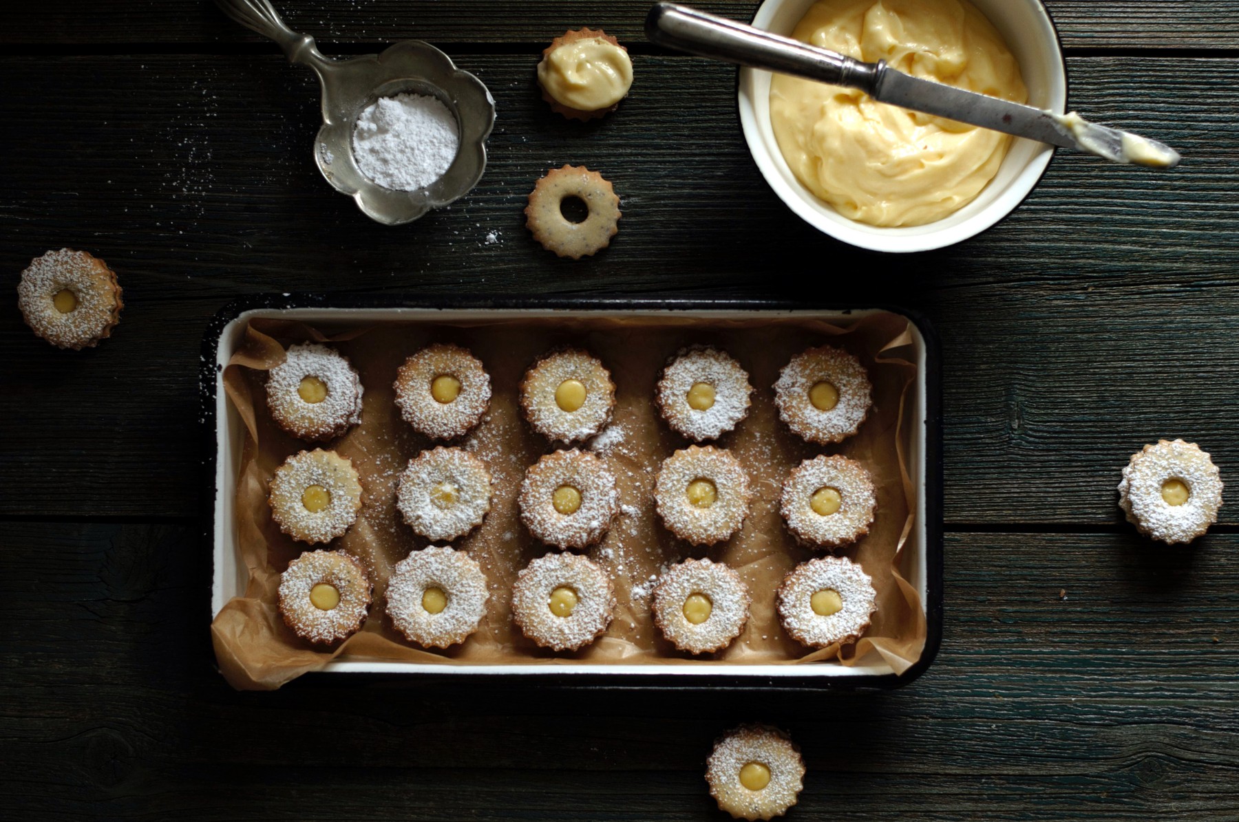 Citromos-mákos linzerek