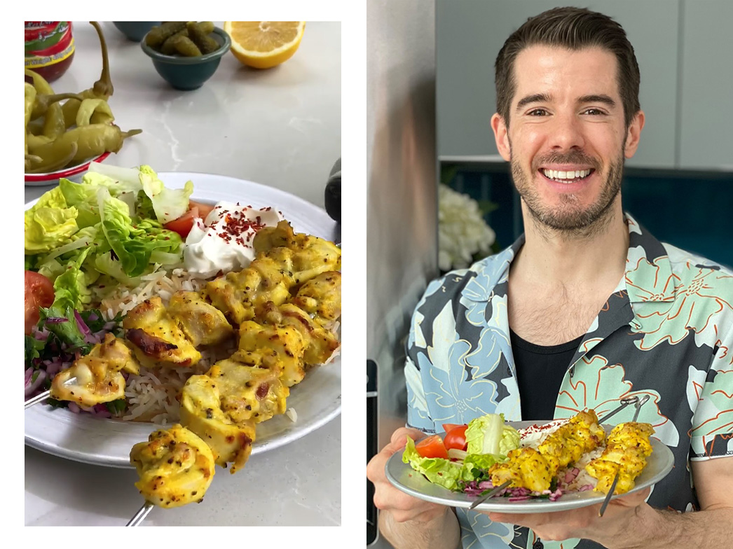 John Gregory-Smith csirke kebabja (Forrás: Instagram)