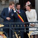 Harry és Katalin Mons város polgármesterével Nicolas Martinnal