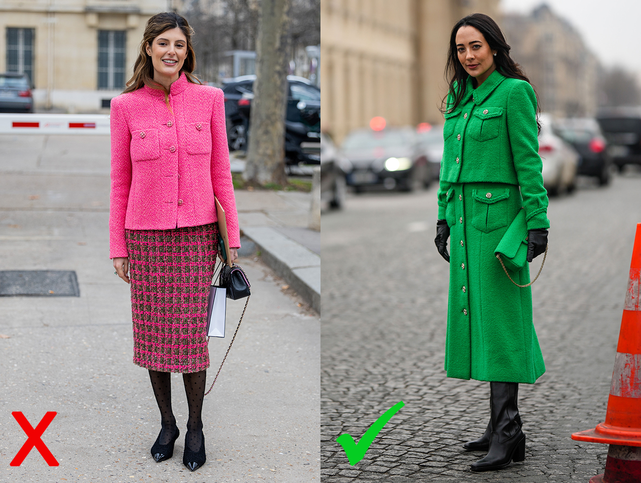 midi szoknya hosszú és rövid blézerrel