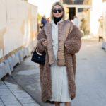 műszőrme kabát street style szettben