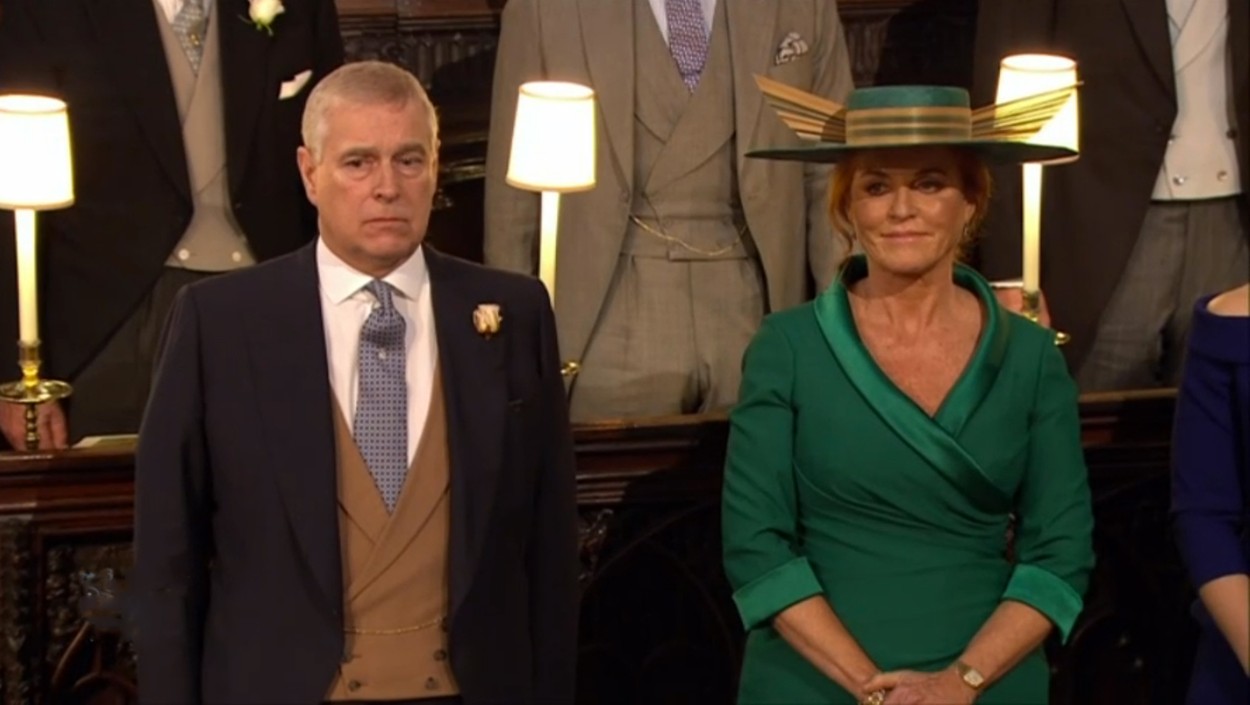 András herceg és Sarah yorki hercegné Eugénia esküvőjén