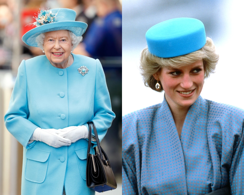 Erzsébet és Diana kékben