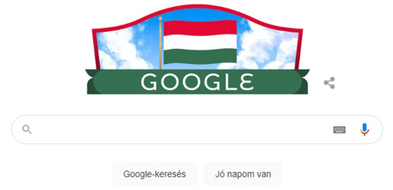 A Google is a magyar forradalom előtt tiszteleg: magyar zászló lobog a logóban