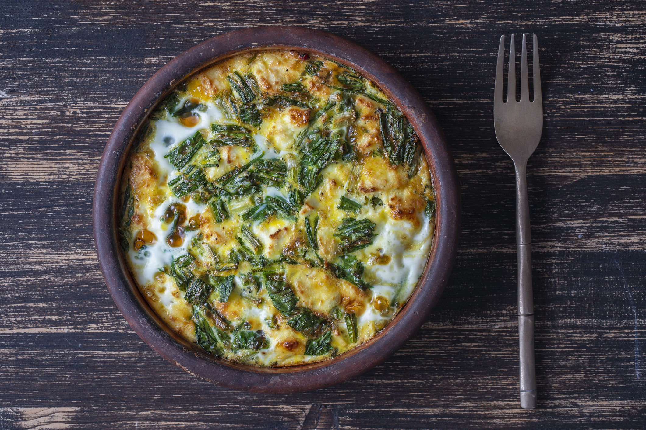 Medvehagymás frittata