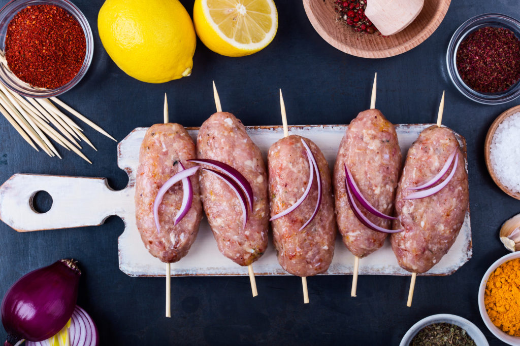 Csirke kebab nyárson