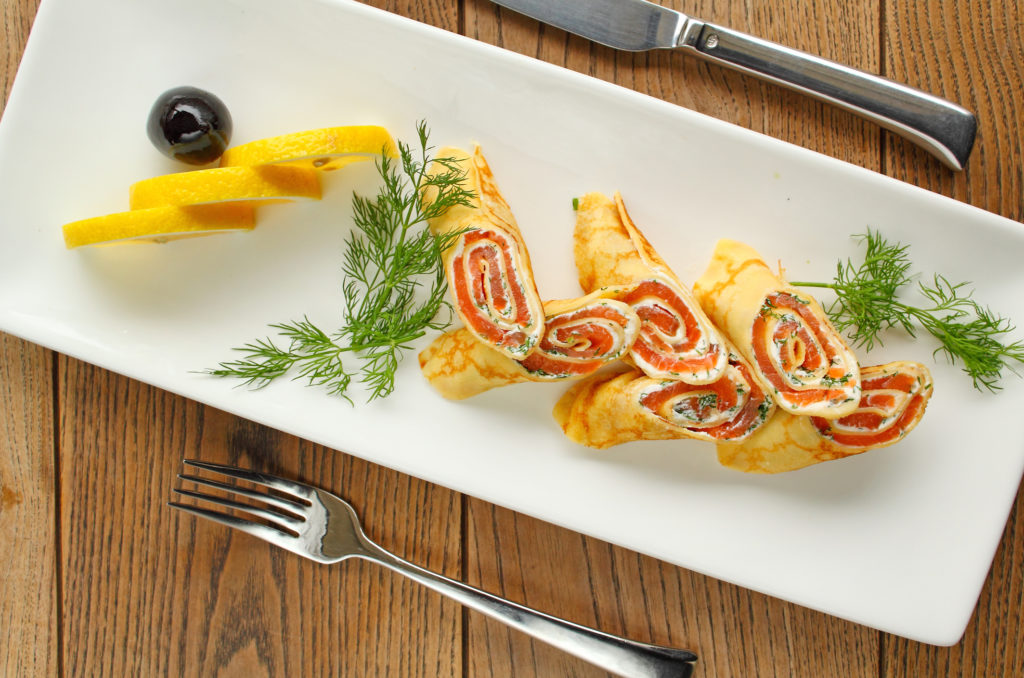 Kapormártásos sós palacsinta tengeri hallal