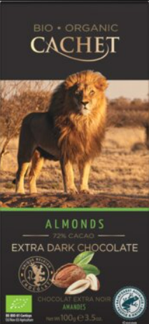 A visszahívott Cachet Almonds 72% nevű, 100 grammos mandulás étcsokoládé